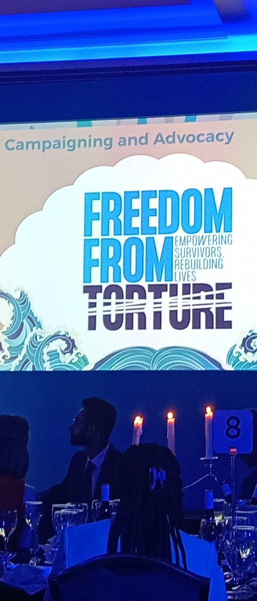 Folks. Resistance is power. Let's never stop standing up. Great to see the reception Freedom from Torture got when  they won the campaigning and advocacy award. Well earned. #CharityAwards