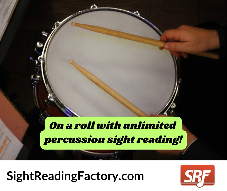 SightReadingFactory on Twitter "Yes! Percussionists can sight read too