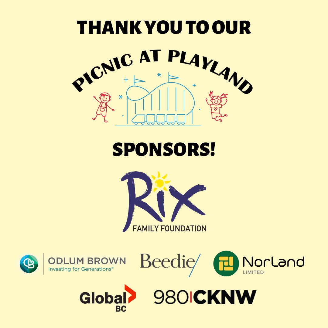 We want to send a very special THANK YOU! to our sponsors of yesterday's Picnic at Playland. Because of you, 3,500 kids with special needs were able to have a carefree day at the park! 💙