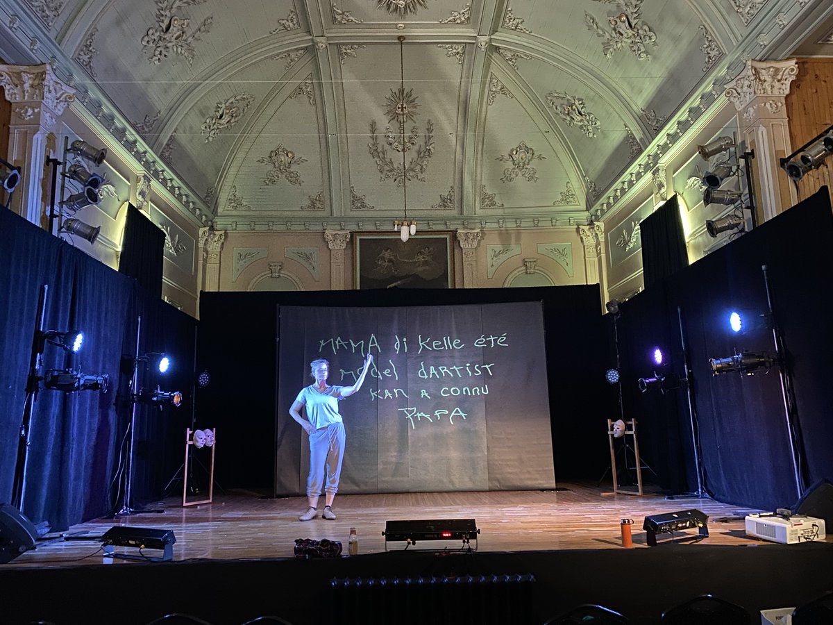 Infinitheatre's tweet photo. Last week we brought Le silence de Cielle (The Sighlence of Sky) to the Masq'alors festival in Saint Camille Quebec! A huge thank you to everyone involved! Here are some photos from our pre show set-up in this gorgeous space, stay tuned for more touring dates coming up! https://t.co/YaOXA3eGJZ