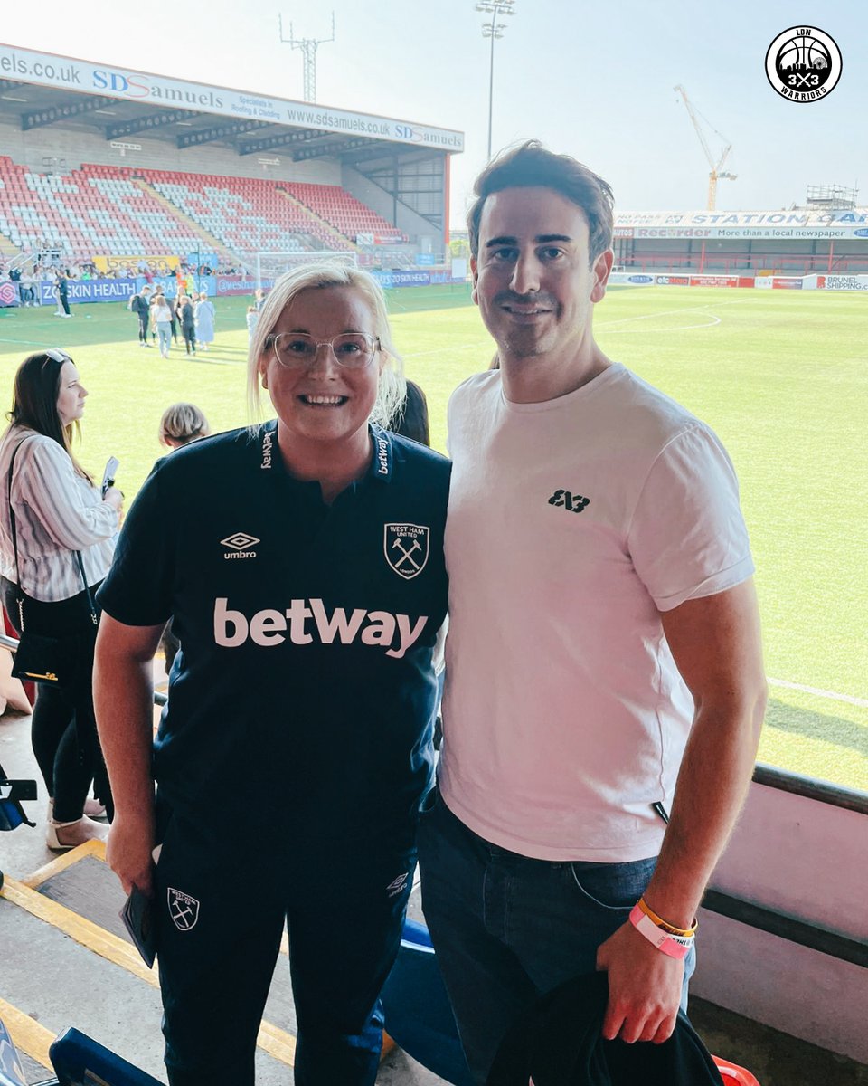 ldnwarriors3x3's tweet photo. ⚽️🤝🏀
Memories of the final game of the season for @WestHamwomen ! Many thanks to @jennycoady10 &amp; #WestHamWomen for inviting our staff down for the amazing experience✨
#OurTeamOurCity

#ldnwarriors #ldnwarriors3x3 #3x3 #basketball #3x3unites #london  #football https://t.co/MP7ZAR2Jsi