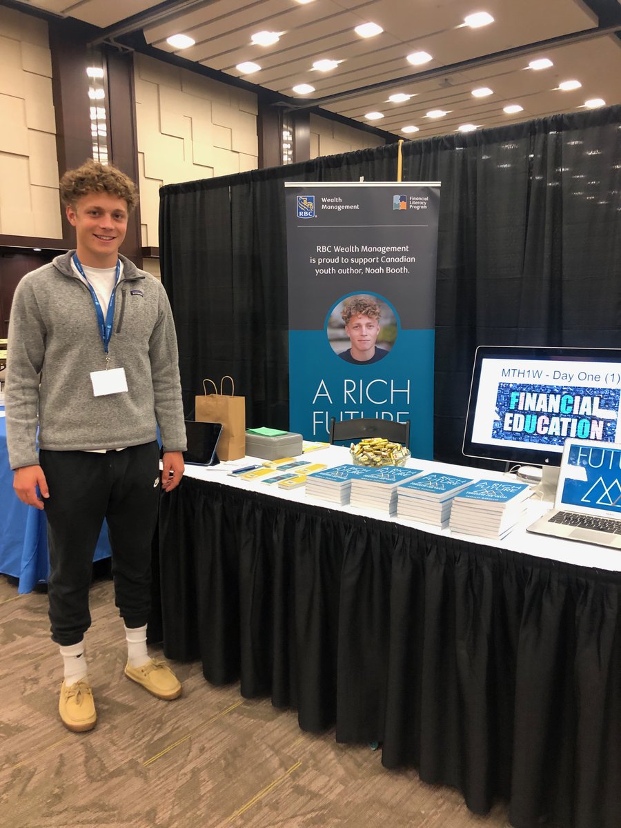 Another Falcon we are really proud of - Noah Booth. He wrote his own book on A Financial Literacy for Teens. Over 2 years @FSSprops we have been working on incorporating it into financial literacy education in our grade 9 and 10. Next he will take on classes across Canada!