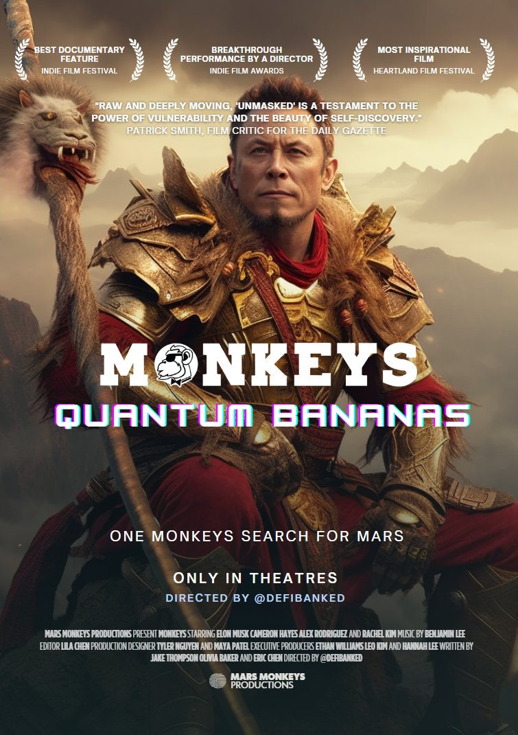 @elonmusk @WallStreetSilv @SagarSinghSetia Even the visionaries have a wild side. Our Monkey King @elonmusk knows no bounds! Are you ready to lead the pack with @MonkeysToken? 

Get ready for a crypto journey that's out of this world.🐒🌌💫