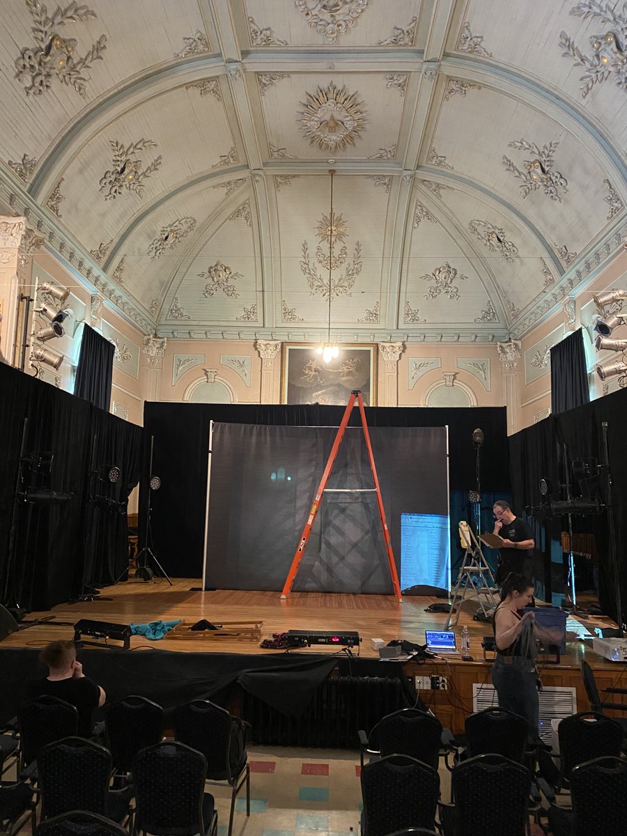 Last week we brought Le silence de Cielle (The Sighlence of Sky) to the Masq'alors festival in Saint Camille Quebec! A huge thank you to everyone involved! Here are some photos from our pre show set-up in this gorgeous space, stay tuned for more touring dates coming up!