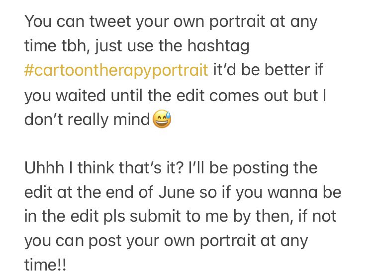 Abby_doesart's tweet image. Info about the #cartoontherapyportrait project! Feel free to join in at any point if you wanna!