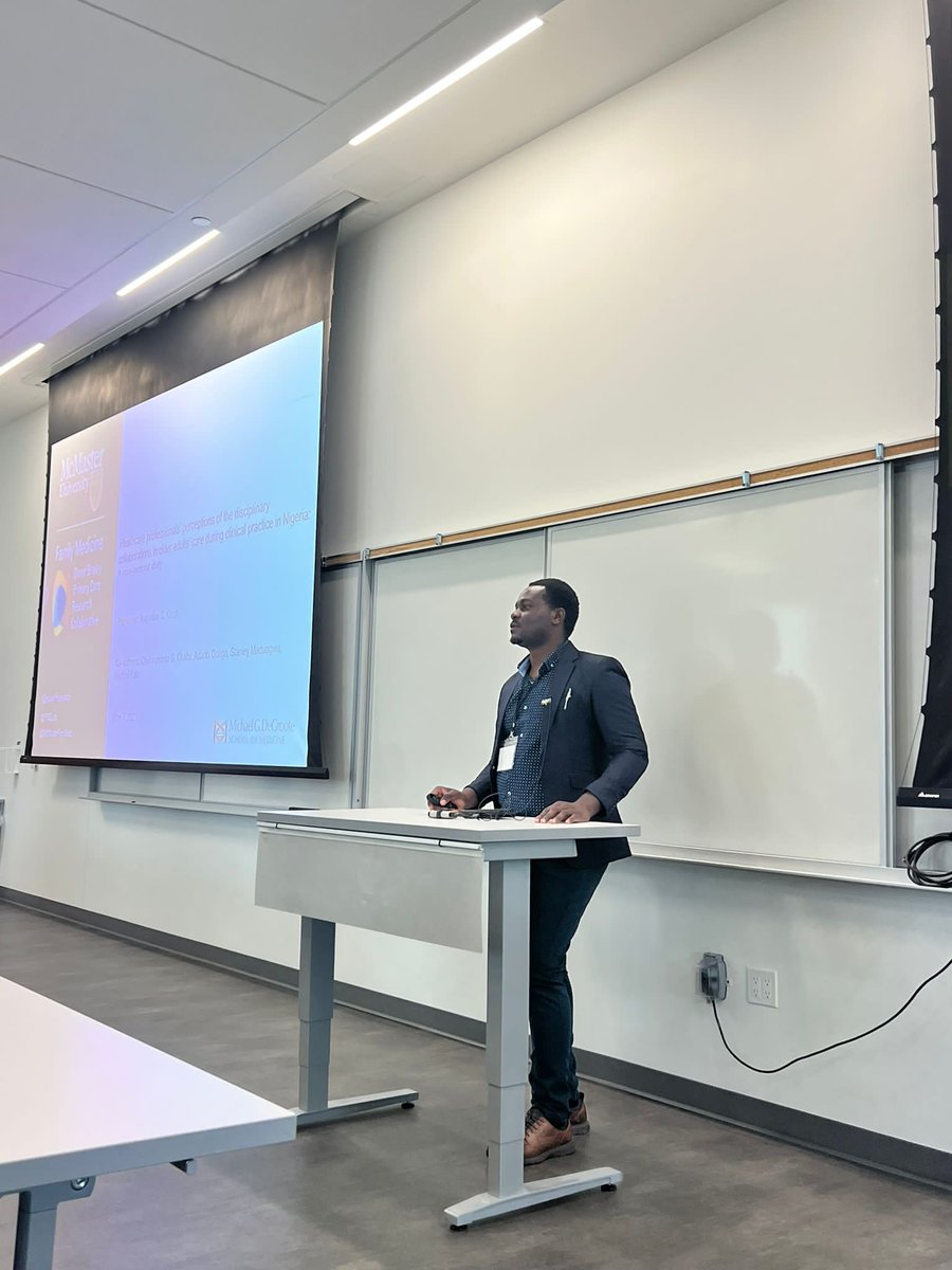 FsgLab's tweet photo. @Austineebuka at #NERD2023 today! @MERIT_McMaster @McMasterFamMed @ErpaanResearch @McMasterHSED https://t.co/qXt59N4zgs