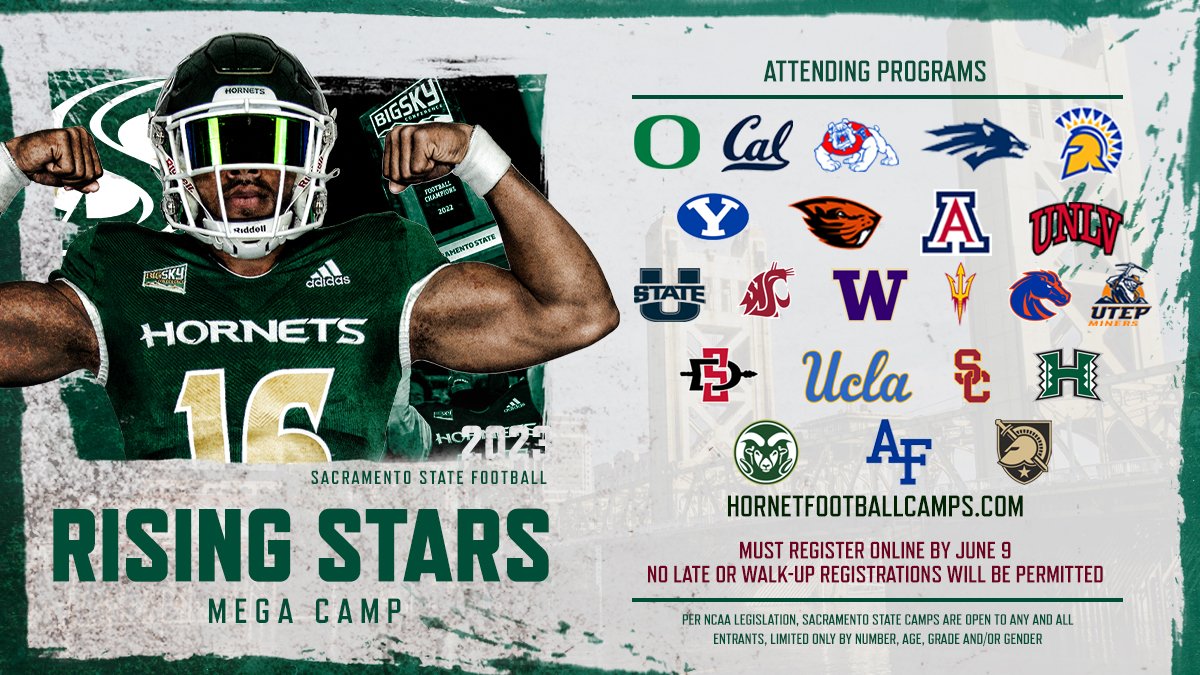 SacHornetsFB's tweet photo. ⏱️60 hours away from Registration Deadline.  FRIDAY, June 9th at 11:59PM‼️

Register NOW so you don't miss your spot: https://t.co/jkmaxlUvcG https://t.co/OVj5k98SPG