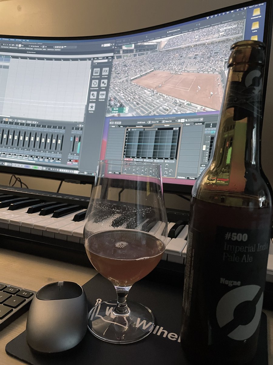 vbrenden's tweet image. #cubase12 #RolandGarros and #beer The solution to everything? Go for it Casper!