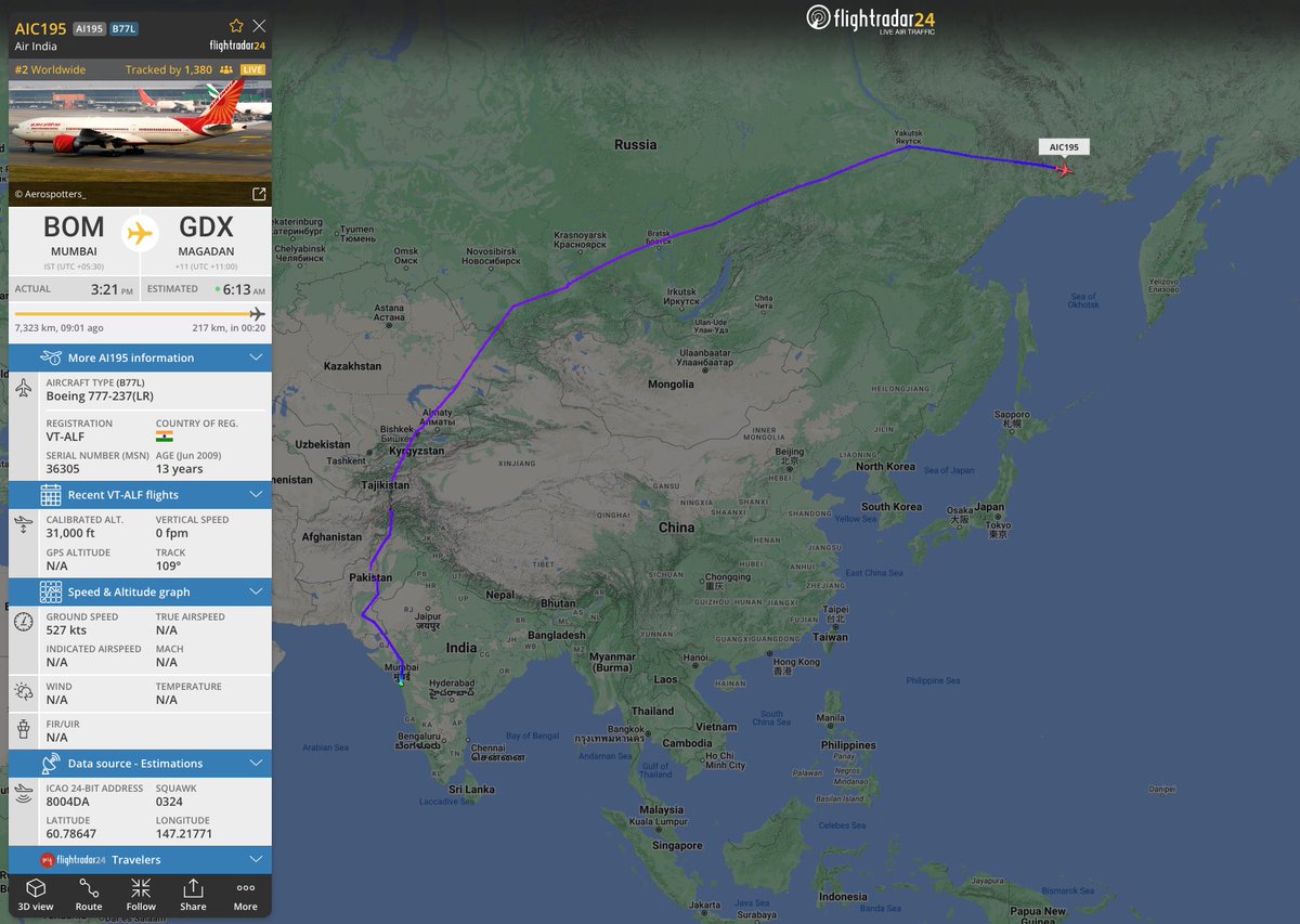 flightradar24's tweet photo. Air India’s rescue flight for #AI173 passengers is about 20 minutes from landing. https://t.co/XcU7x9hWBL https://t.co/0d1wZ6Vl1L