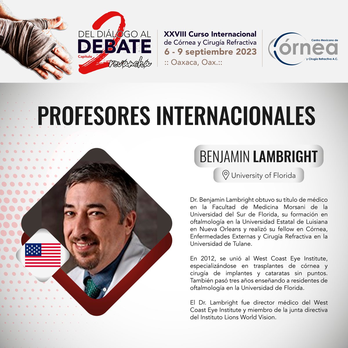 cmcycr's tweet photo. Conoce a nuestros profesores invitados.
Dr. Benjamin Lambright
Inscríbete ahora👇
https://t.co/QzZXNhJTzY https://t.co/PJoI1hif8h