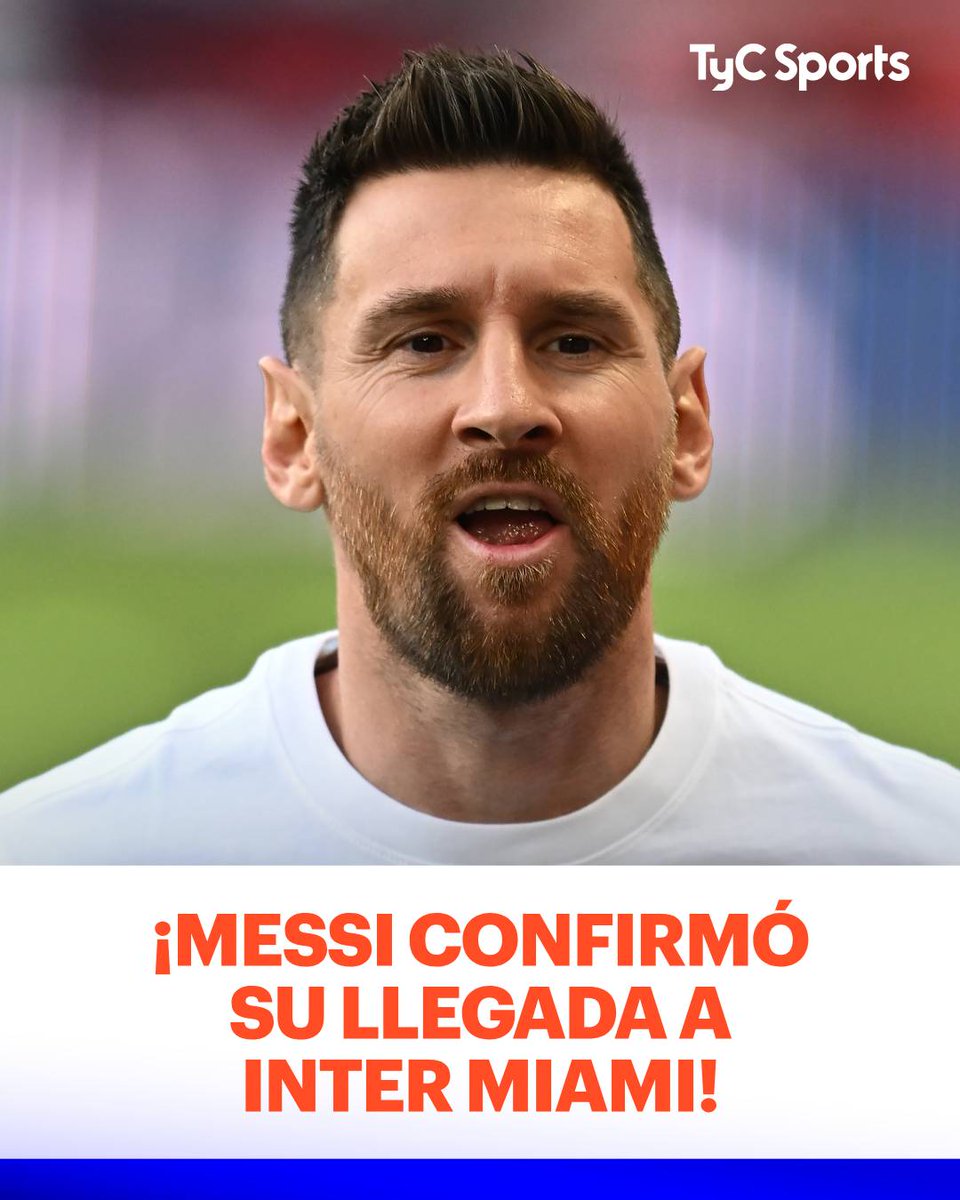 TyCSports's tweet photo. ¡LEO CONFIRMÓ QUE JUGARÁ EN INTER MIAMI!

En una entrevista para Mundo Deportivo y Sport, Messi develó su futuro. "No vuelvo al Barcelona, iré al Inter Miami", aseguró. https://t.co/DGfCcdPx6H