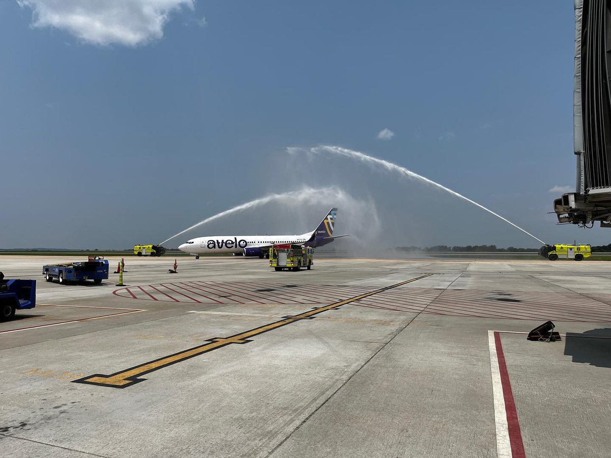 🌴Hello, <a href="/aveloair/">Avelo Airlines</a>! ☀️Today we launched an exciting new chapter at Greenville-Spartanburg International Airport with Avelo Airlines' inaugural flight to Orlando. Get ready to say hello to sunny skies, thrilling adventures, and unforgettable memories! ✨✈️#FlyGSP #GSPtoMCO