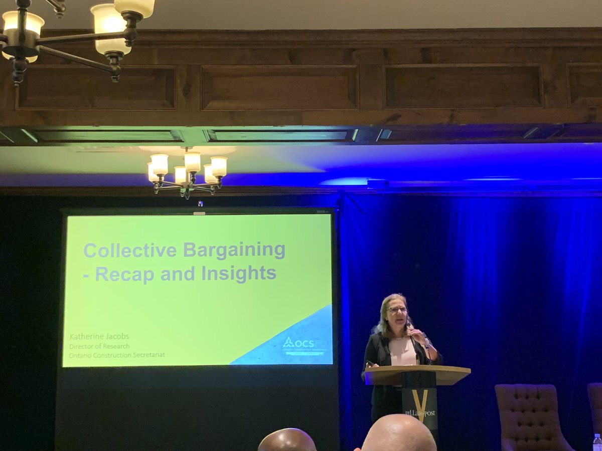 A great start to the Labour Relations Forum hosted by <a href="/OntConstSec/">Ontario Construction Secretariat</a> today. Some great perspectives shared on collective bargaining here in #Ontario. #Construction