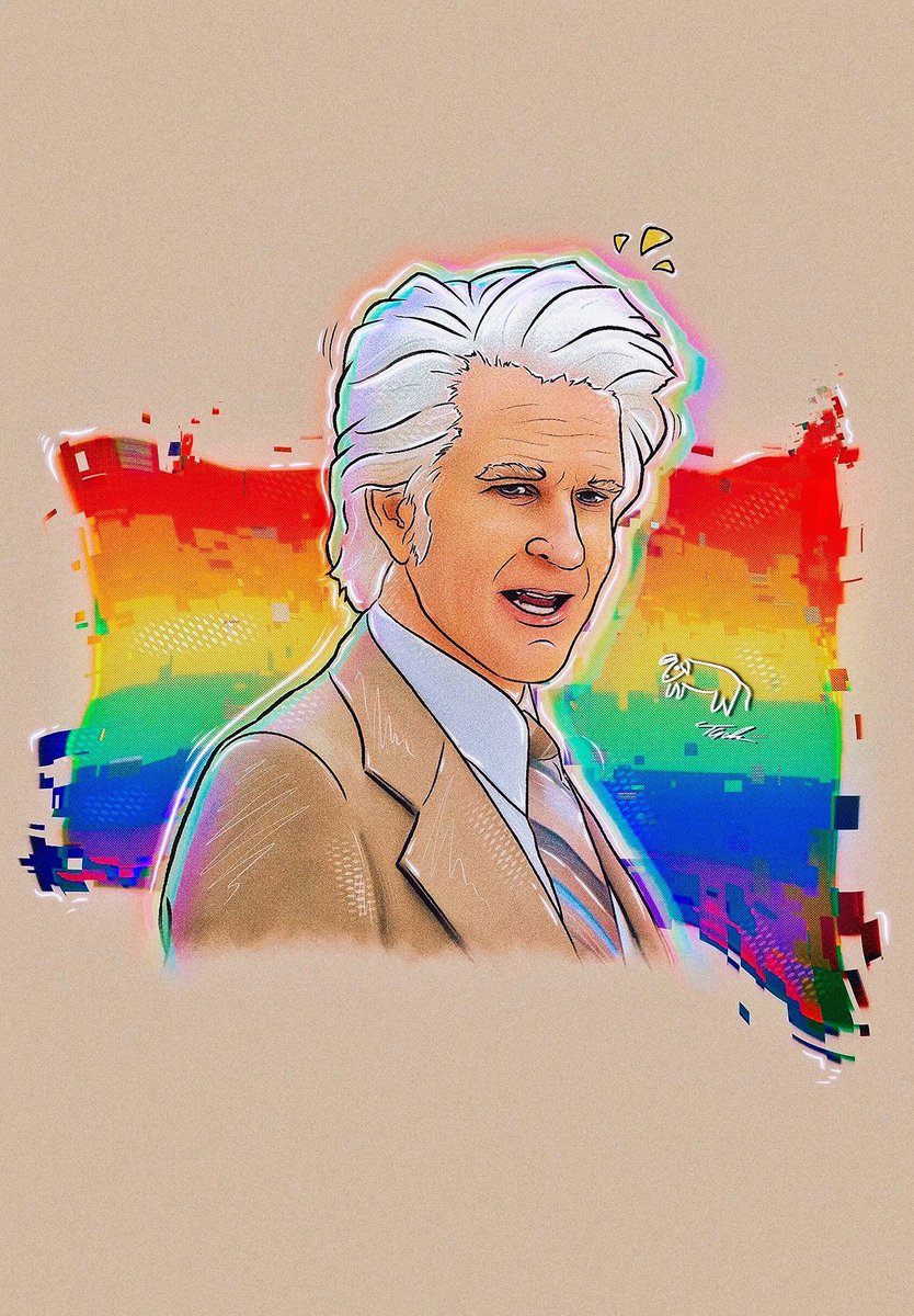 Happy Pride Month everyone!🫶🏻, 
🌈 Rainbow room Papa drawing ✍🏻 

#StrangerThings #Fanart
@Stranger_Things #DrBrenner
#Papa @MatthewModine