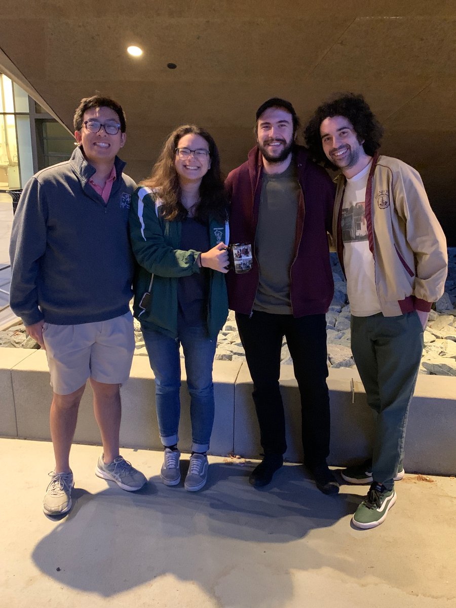 du_bois_lab's tweet photo. Congratulations to the team of Paul, Anne, Chris, and Zac for winning the 2023 Du Bois Lab Spring Trivia Classic! The Mug of Champions finds a new home, and Paul goes out undefeated. Many thanks to Lawrence  and Kaile for writing and moderating the set. #QuizBowl #LabFun https://t.co/rDrZCnzoDZ