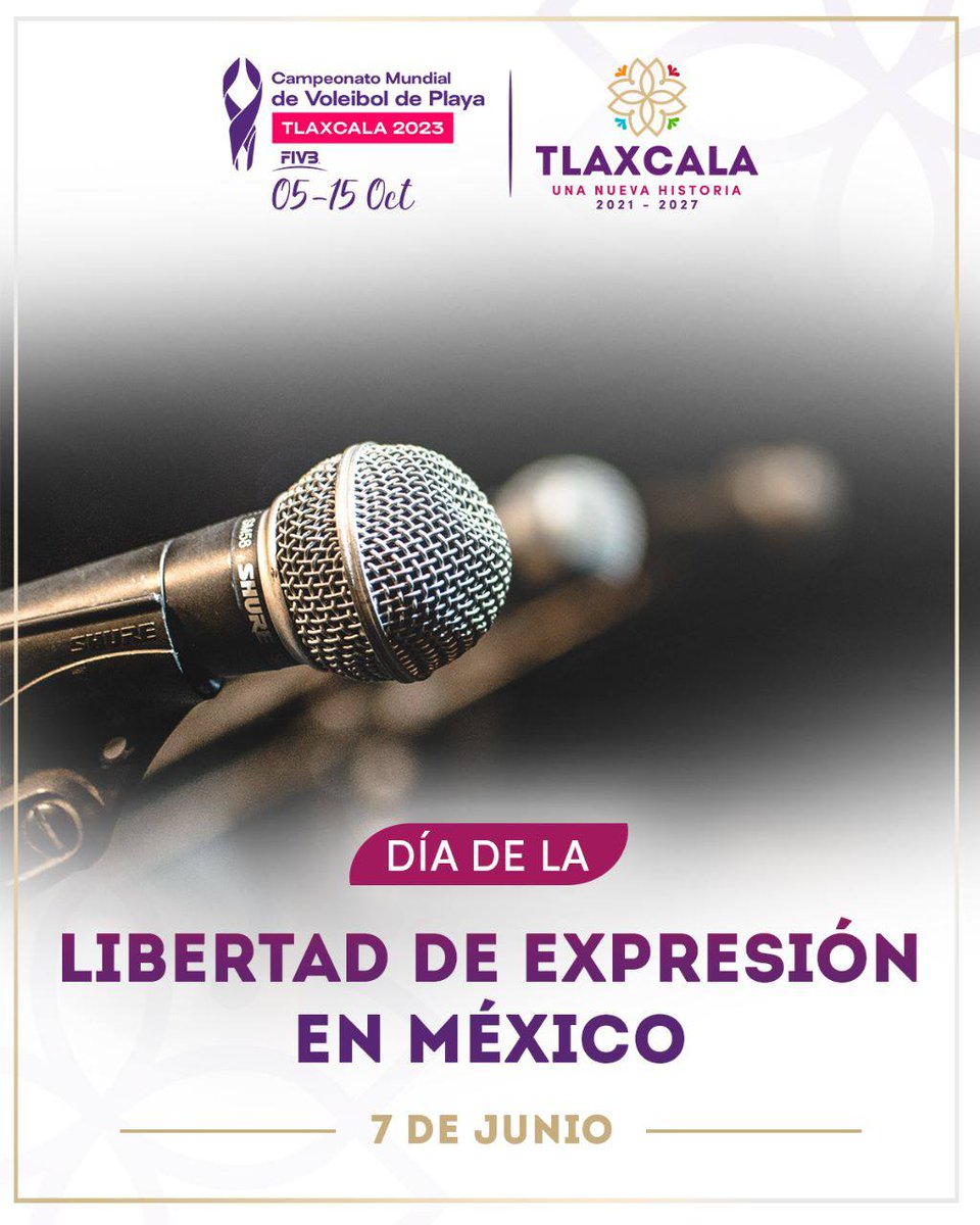 En #Tlaxcala conmemoramos el Día de la Libertad de Expresión en México, reconocemos y respetamos a los medios de comunicación por su trabajo y profesionalismo en informar a las y los tlaxcaltecas. 
#UnaNuevaHistoria
