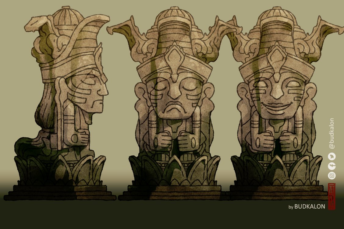 budkalon's tweet image. concept art buat proyek komik selanjutnya 😋👌
#worldbuilding #austronesian