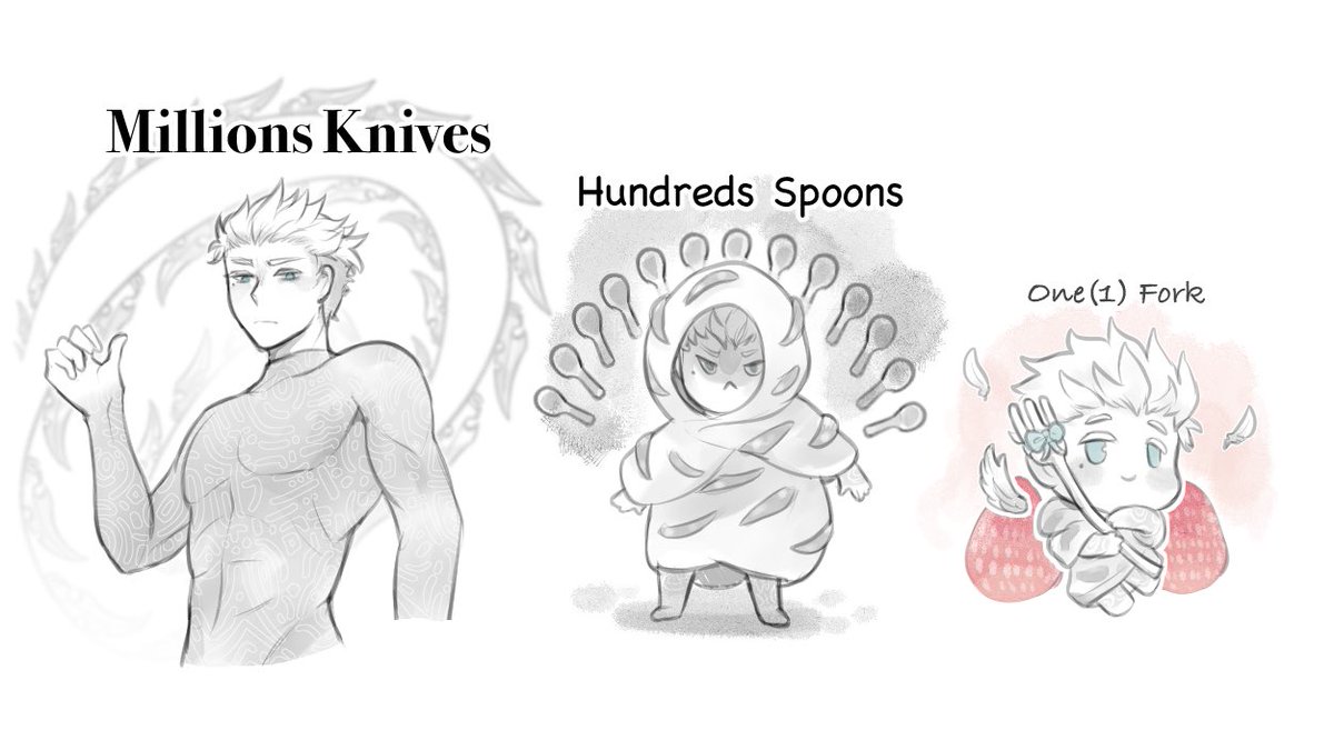 He's kinda cute.  #TrigunStampede #MillionsKnives, Hundreds spoons, one fork