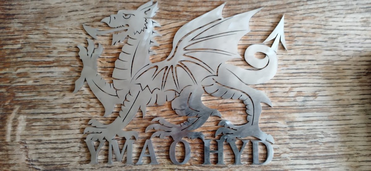 Keeping prices down as long as we can. Our 405mm x 265mm dragons now just £25 inc p&p & 205mm x 130mm are just £14 inc. p&p. 
405mm Yma O Hyd dragons now only £30 inc p&p, 205mm £15. Message through here or email cutandddraig@gmail.com Website: cutandddraig.co.uk