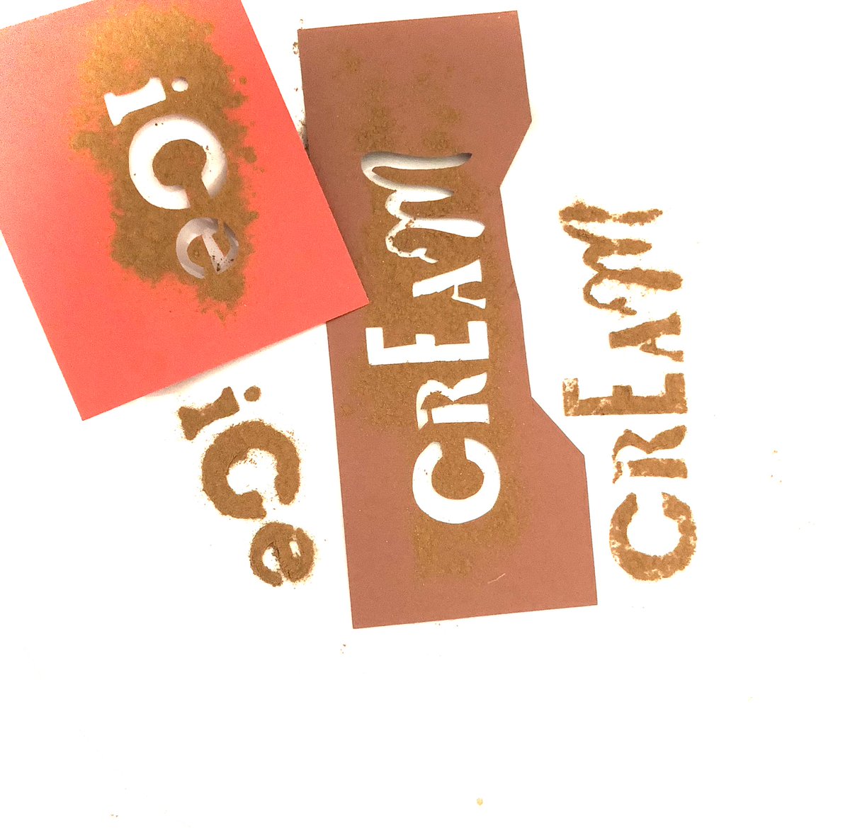 hannahkokoschka's tweet image. #handmadehour @HandmadeHour one #handcut #papercut #lettering #stencil combining skills of #paperengineering with cooking #icecream #typography #design #font