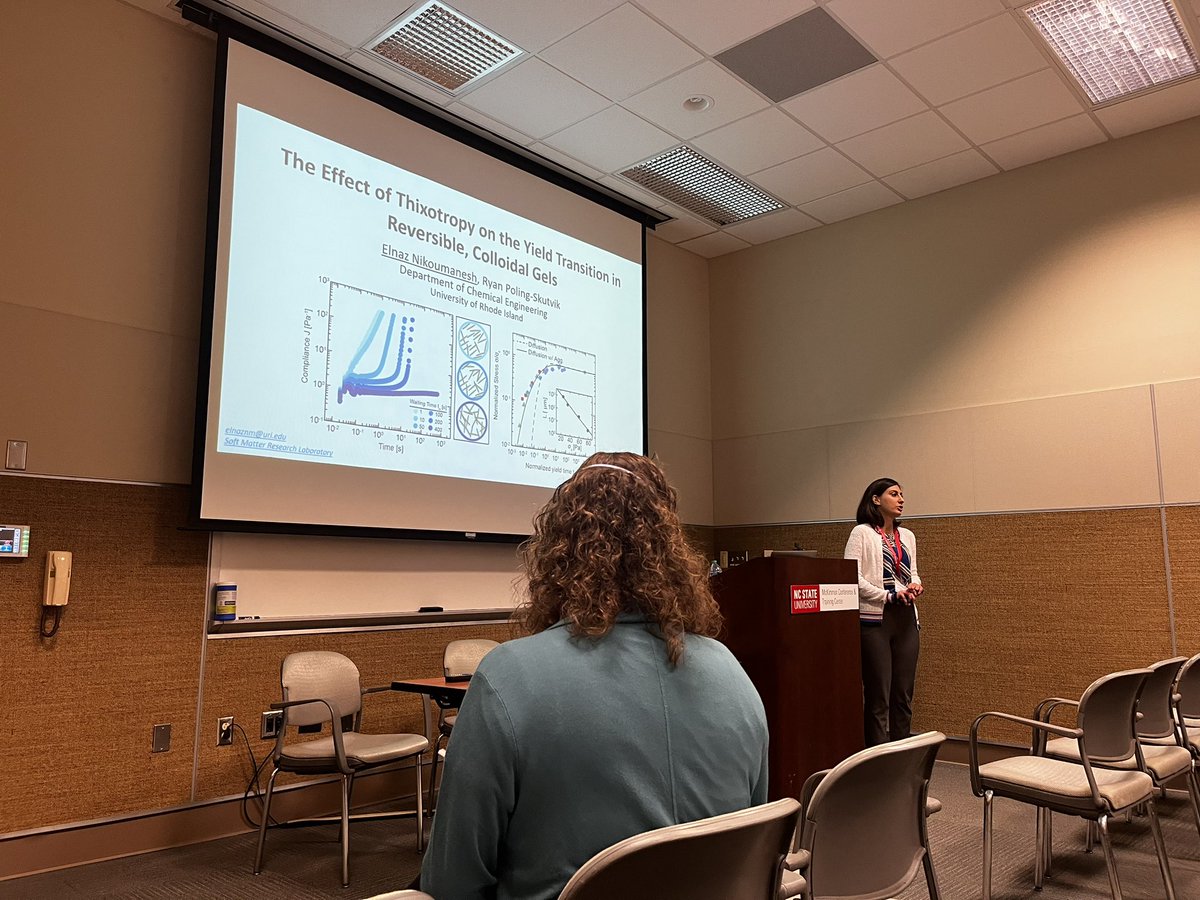 RPS_lab's tweet image. @Elnaz_NM finishing our trip to #ACSColloids off strong revealing how thixotropic colloidal gels yield and restructure