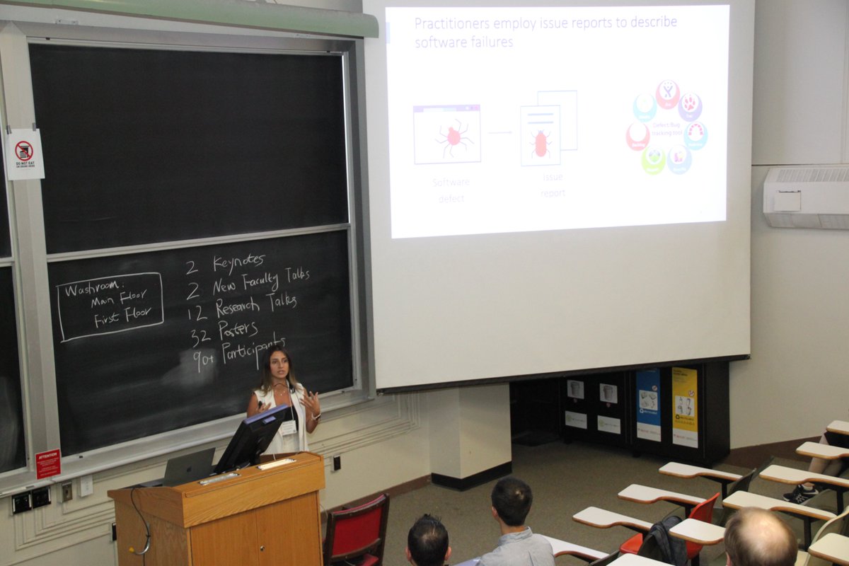 CSERMeeting's tweet photo. @AssiMaram a Ph.D. student from @queensu presents their recent research work on "Predicting the Change Impact of Resolving #Defects by Leveraging the #Topics of #IssueReports in #OpenSource Software Systems". #CSERspr23 https://t.co/42GVNnHByG