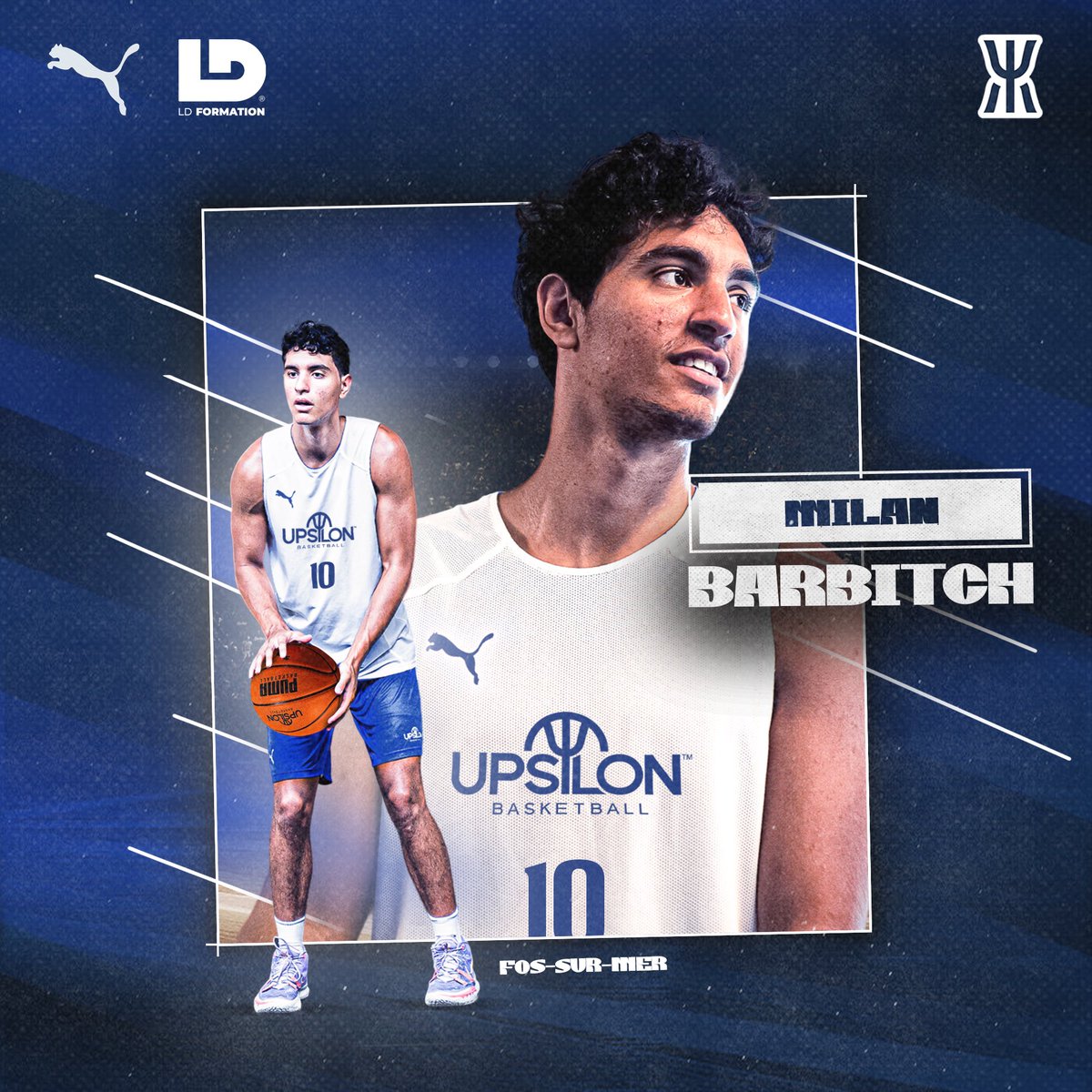 UpsilonBasket's tweet photo. Sur le plan individuel, Milan sort d’une saison plus qu’encourageante avec le club de @FosProvenceBB
Il a montré ses qualités de meneur et un véritable impact au scoring cette saison.
Très heureux de pourvoir le compter de nouveau parmi nous cet été.
#TeamUpsilon #MilanBarbitch https://t.co/2fQBDh8udN