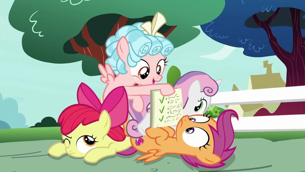 Trijosh1's tweet photo. Happy 5th Anniversary to "Marks for Effort"! I like how the Crusaders try to get into the School of Friendship. #MyLittlePony #MyLittlePonyFriendshipIsMagic #MLPFIM #FriendshipIsMagic #MarksForEffort #CutieMarkCrusaders #5YearsAgo @ClaireMCorlett #MadeleinePeters @NicoleDubuc https://t.co/rWMNRs8wUd