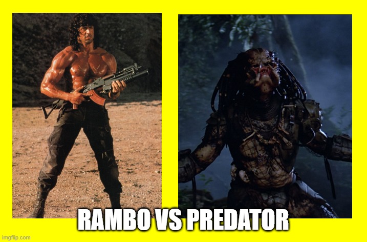 GRUDGE MATCH - RAMBO or PREDATOR, who wins? #80s #80skids #80sTV #80sMovies #80sculture #GenX #nostalgia #Rambo #Predator