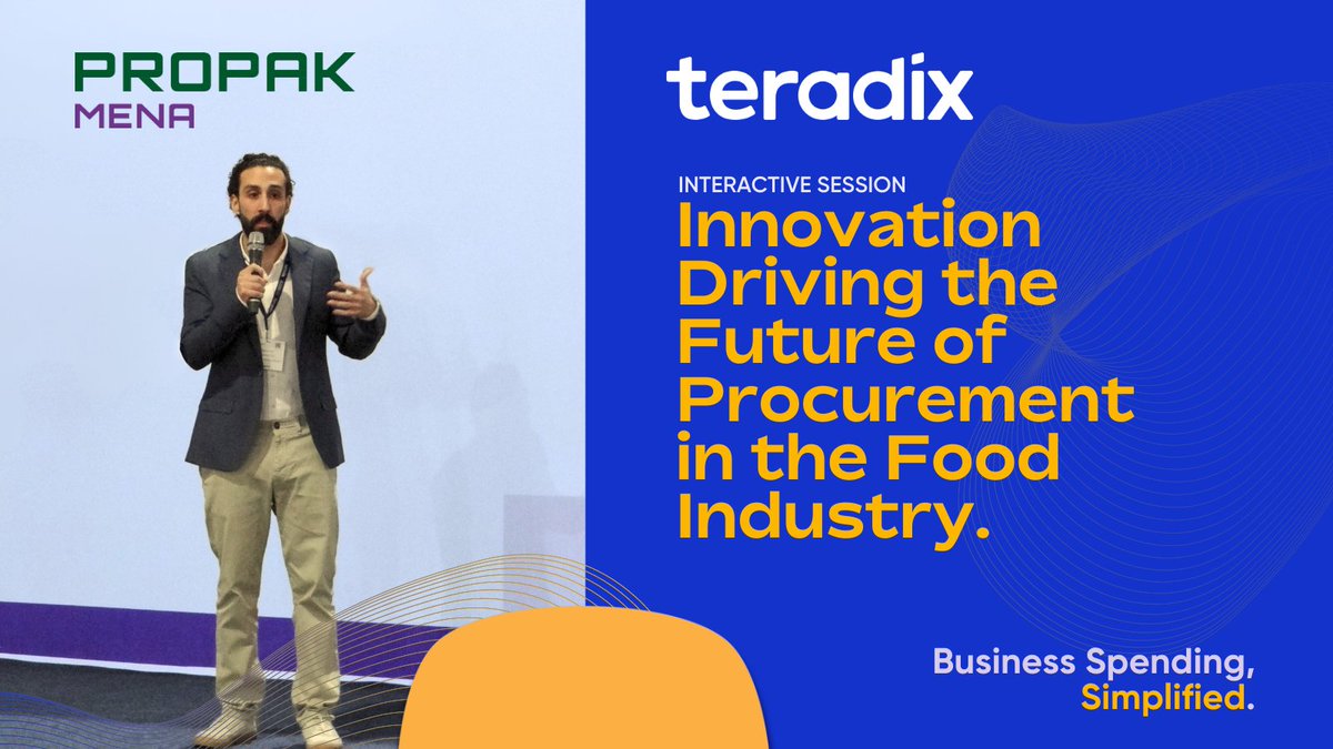 TeradixInc's tweet photo. We are delighted to share some remarkable news! our  Co-founder Mohammed Zain delivered an awe-inspiring talk at Propak MENA Fair, discussing "Innovation Driving the Future of Procurement in the Food Industry." Get ready to reshape your procurement game! updates! 
#Teradix https://t.co/Ajc06cafBA