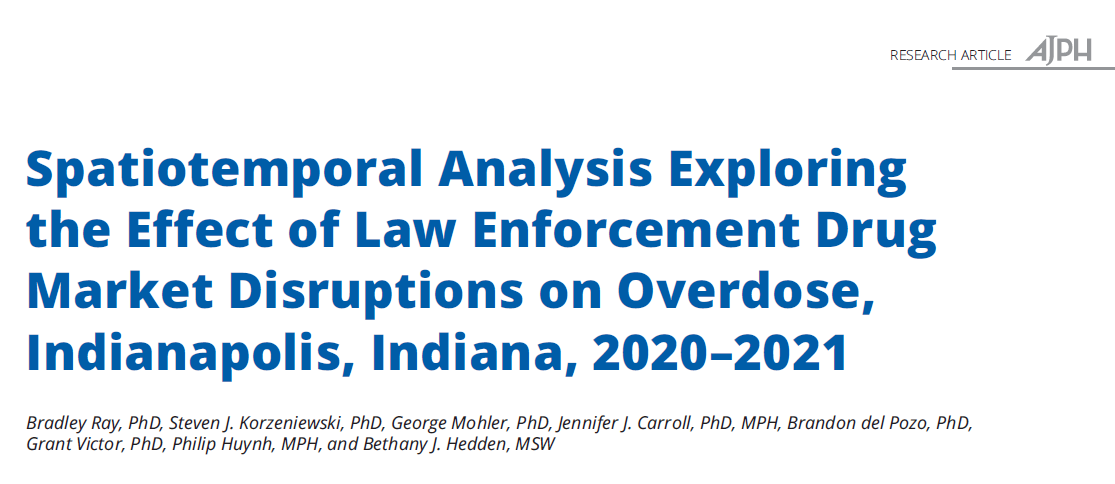 🧵Our new study finds that when police seize illicit opioids to get them off the street and save lives, the **opposite** often happens: fatal overdoses increase over the next three weeks in the vicinity of the seizure. The link to the article is at the end of the thread.