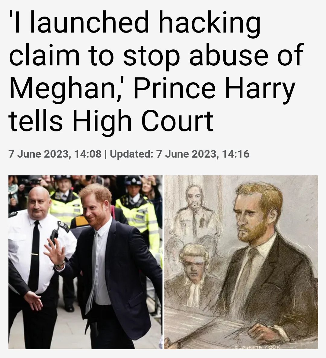 Cant understand this. Harry claims that his motives in bringing legal action against MGN was to “Stop the abuse of Meghan”, yet every single example in his statement of perceived hacking was years before he met her… So which is it? #HarryTrial @thelaurapoirot