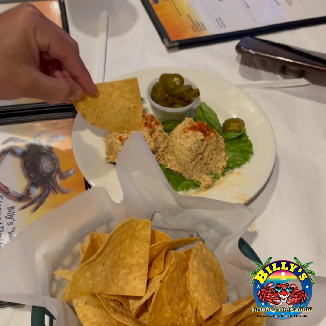 Kick dinner off with our delicious Smoked Tuna Dip! Don’t worry, there’s enough to go around! 💙

-
#eatlocaleatoften #pcb #billysoysterbar #PanamaCityBeach #BillysOysterBarAndCrabHouse #OpenNow #Seafood #dailyspecials #smokedtunadip