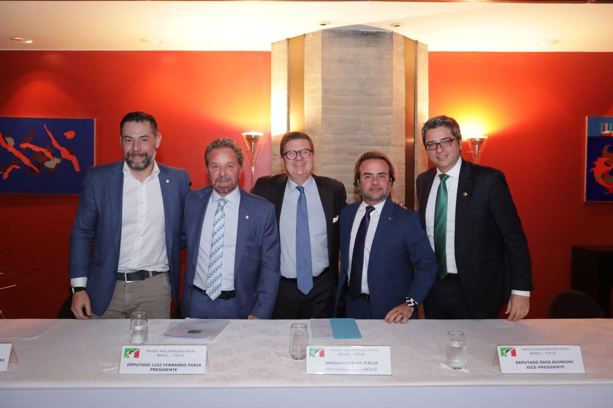 Italy in Brazil (@italyinbrazil) on Twitter photo Histórico lançamento da Frente Parlamentar Mista Brasil-Itália 🇧🇷🤝🇮🇹➡️ambbrasilia.esteri.it/pt/news/dall_a…
*
Storico lancio del Fronte Parlamentare Misto Brasile-Italia 🇧🇷🤝🇮🇹➡️ambbrasilia.esteri.it/it/news/dall_a…
<a href="/ItalyMFA_int/">Italy MFA</a> <a href="/ItalyMFA/">Farnesina 🇮🇹</a> <a href="/depluizfernando/">Luiz Fernando Faria</a> <a href="/erosbiondini/">Eros Biondini</a> <a href="/carlosfportinho/">Carlos Portinho</a> Histórico lançamento da Frente Parlamentar Mista Brasil-Itália 🇧🇷🤝🇮🇹➡️ambbrasilia.esteri.it/pt/news/dall_a…
*
Storico lancio del Fronte Parlamentare Misto Brasile-Italia 🇧🇷🤝🇮🇹➡️ambbrasilia.esteri.it/it/news/dall_a…
<a href="/ItalyMFA_int/">Italy MFA</a> <a href="/ItalyMFA/">Farnesina 🇮🇹</a> <a href="/depluizfernando/">Luiz Fernando Faria</a> <a href="/erosbiondini/">Eros Biondini</a> <a href="/carlosfportinho/">Carlos Portinho</a>