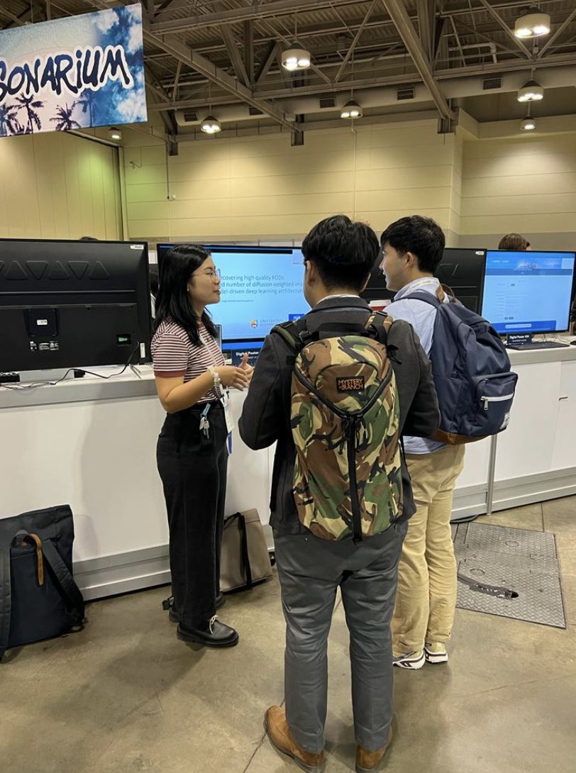 MBCIU_UoM's tweet photo. Joseph Bartlett's work on recovering high quality FODs from reduced number of diffusion weighted images using a model-driven deep learning architecture presented by Mara Quach (digital poster 3791) #ISMRM23 @MBCIU_UoM https://t.co/B5XCir2yfl