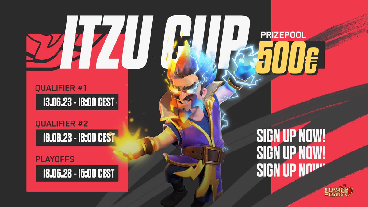 iTzuCup's tweet image. You have all been waiting for this!🚀
NEW iTzu Cup - Builder Base 2.0 🤩
Sign up NOW for the Qualifiers! ✅🔥
Tournament format: 
Qualifier Singel Elimination 🧨
Playoffs Double Elimination 💣
➡️ 1vs1 🏆
#ClashofClans | #BuilderBase