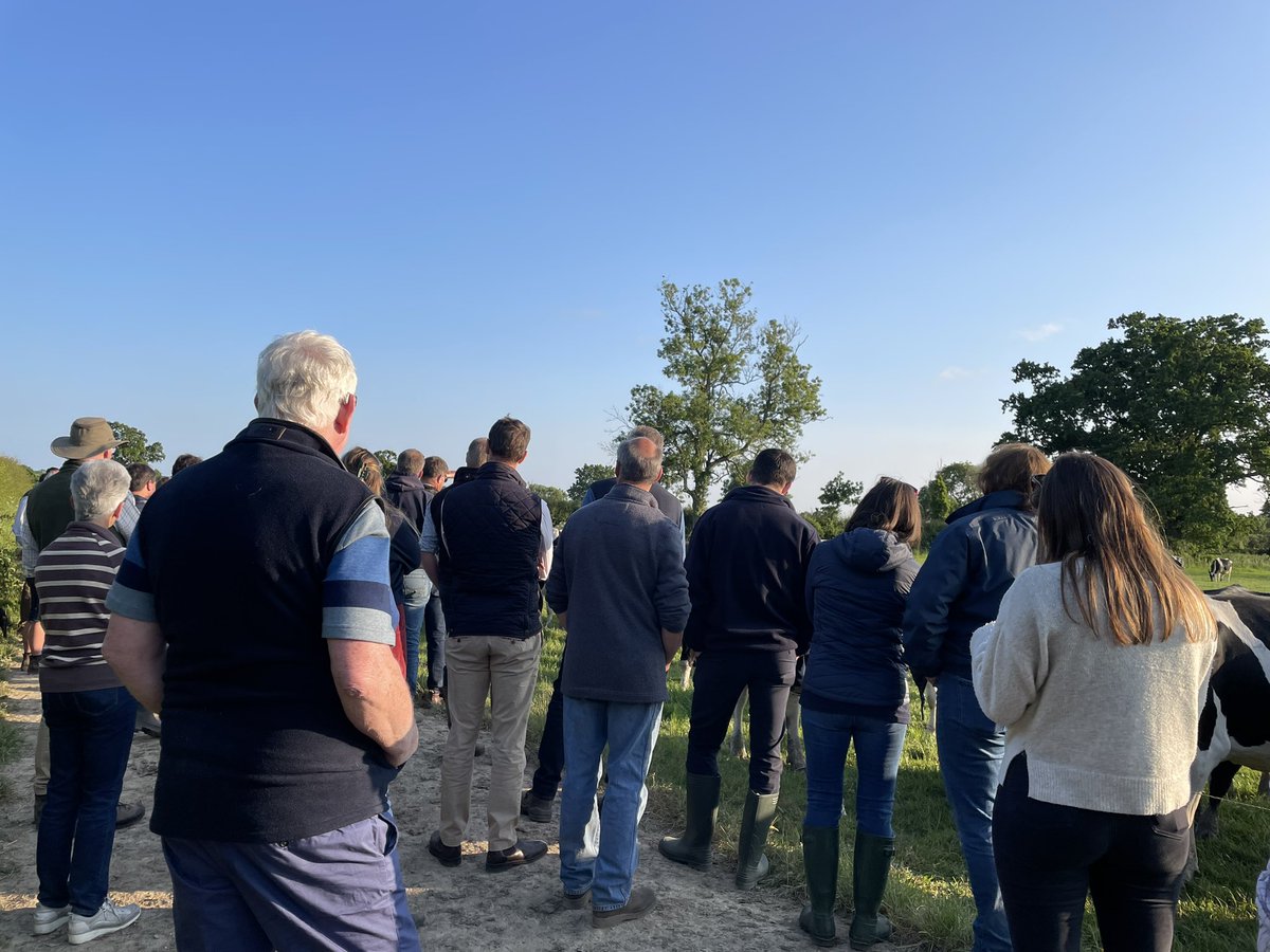 DairySarahB's tweet photo. A great turnout @somersetCMAg Summer Farm Walk last night. @DairyDecisions John Bennett and family were fantastic hosts sharing KPIs, data and gave us a great insight into how they drive their business forward. 

Thank you for hosting us! https://t.co/oHn4nFQzzg
