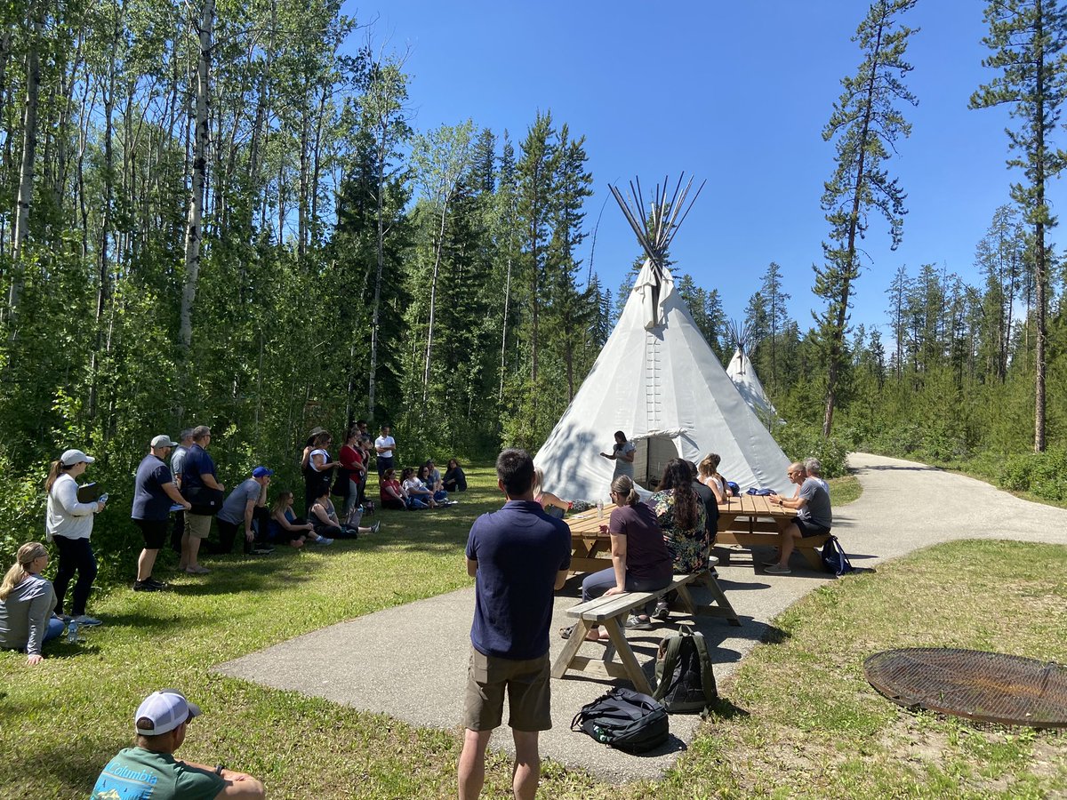 @GPPSD2357 Administrators experiencing land-based learning with @EtiennaLafferty at the lovely @camptamarackgp Thank you EM-L!