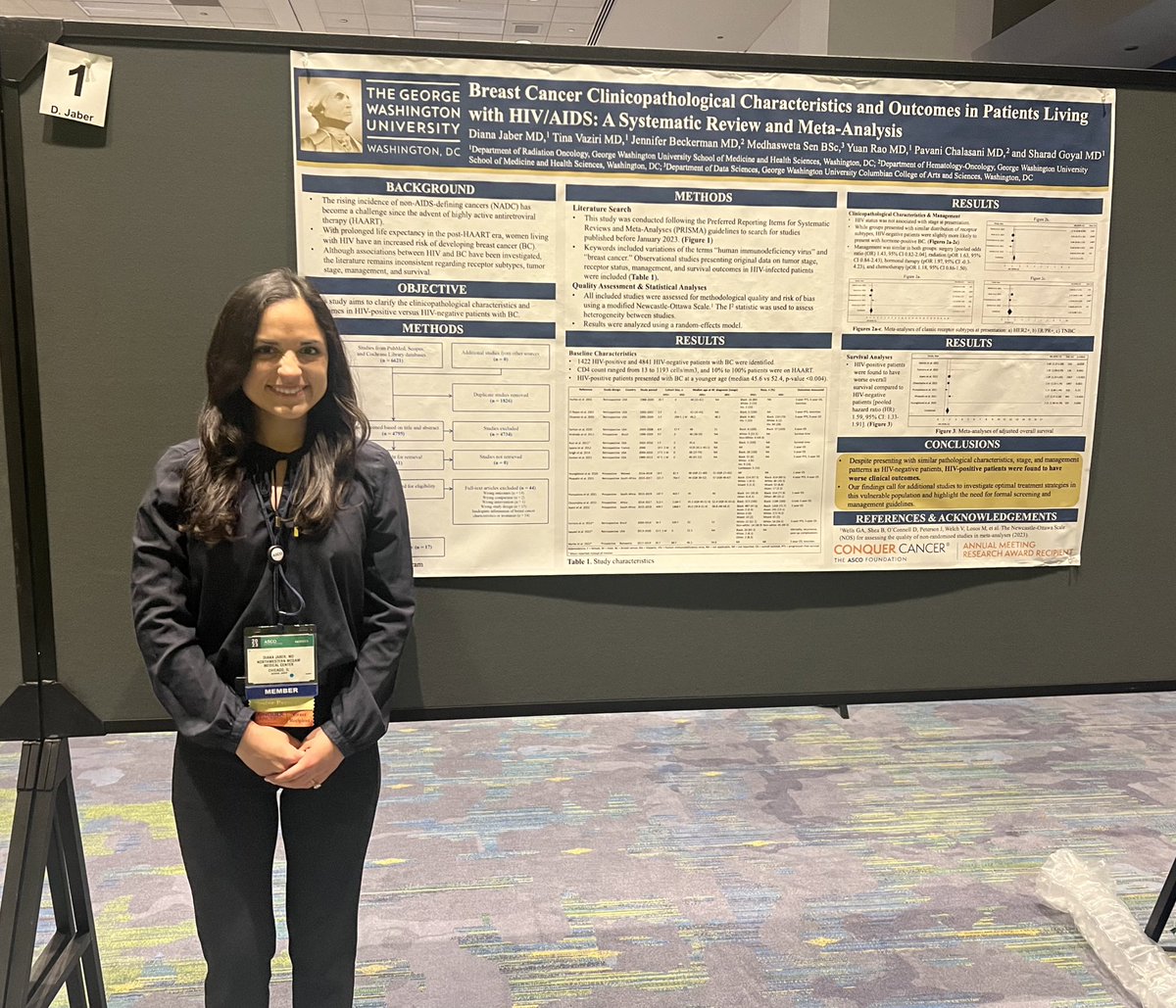 diana_jaber's tweet photo. Leaving @ASCO truly inspired by the amazing work accomplished by this community. Grateful for the opportunity to present this year and learn from distinguished faculty and trainees. Couldn’t imagine a better way to kick off this next chapter in Chicago! #ASCO2023 #WeConquerCancer https://t.co/ECrh38jfh8