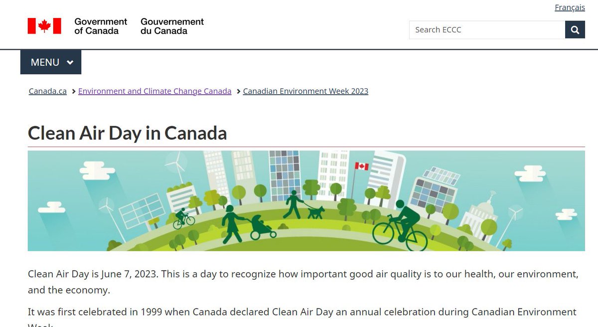 cathmckenna's tweet photo. Well how about that. It's Clean Air Day in Canada today. https://t.co/fHgsae9DzK