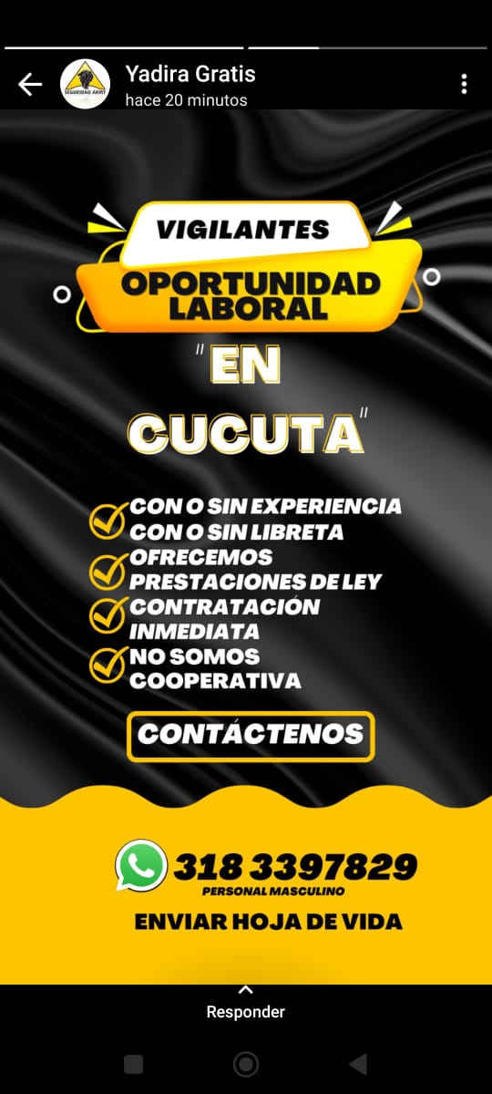 army_vig's tweet image. Compartimos la siguiente oferta laboral en nuestra empresa para la ciudad de Cúcuta #vacantesCucuta. ¡Seguimos creciendo en todo el país! #trabajosihay