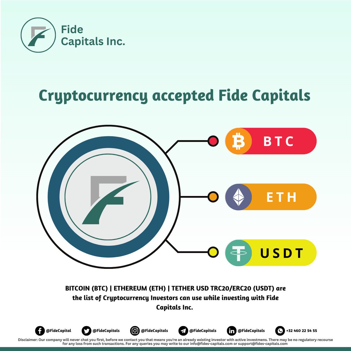 FideCapitals's tweet photo. These are the Cryptocurrency accepted by Fide Capitals Inc.
#cryptocurrency #bitcoin #crypto #blockchain #ethereum #forex #money #trading #investment #bitcoinmining #cryptotrading #cryptonews #investing #business #bitcoinnews #cryptocurrencies #forextrader #invest #entrepreneur https://t.co/j2Khabkeov