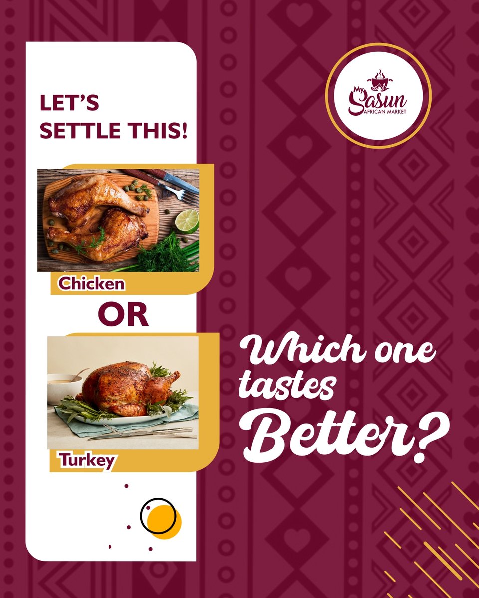 Time for a poultry showdown! Which do you prefer - Chicken or Turkey? Let us know in the comments!
 #FoodDebate #ChickenVsTurkey