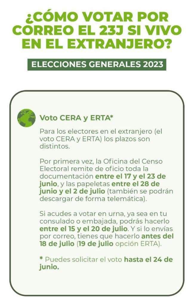 VoxHuesca's tweet photo. ⚠️ Este 23-J tenemos que hacer nuestra parte para echar a Pedro Sánchez de la Moncloa y a sus nefastas políticas de nuestras vidas. Por eso, si vas a estar de vacaciones o si resides en el extranjero, haz también tu parte y vota por correo 📩✅🇪🇸 https://t.co/SK3ZLEX2tW