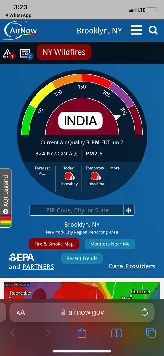 Just checked the air quality in my are it’s very bad stay indoors people