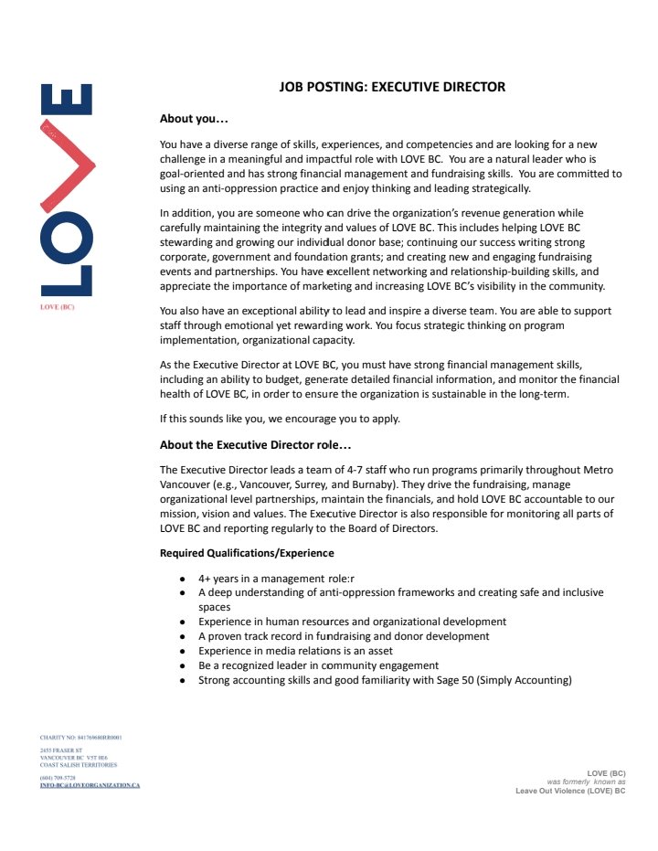 LoveWiredBC's tweet photo. LOVEBC IS HIRING! Are you a natural leader who is goal-oriented and has strong financial management and fundraising skill?  Apply to LOVEBC @ jobs.lovebc@gmail.com or Visit Charityvillage https://t.co/6f55NoU2Oh https://t.co/ys5AvXr0Ue