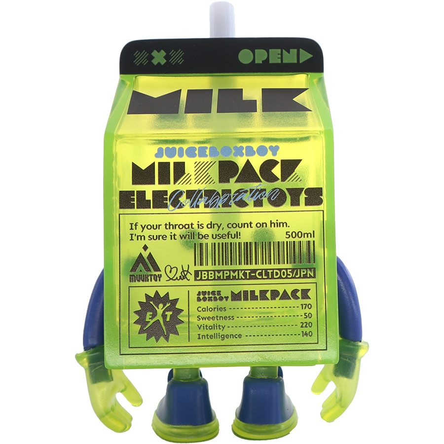 MUUKTOY🥛7/30(日)WF2023夏 on Twitter "新色！ジュースボックスボーイ ミルクパック ELECTRIC TOYS限定カラーの国内販売日が決定！ 今回は蛍光黄緑の
