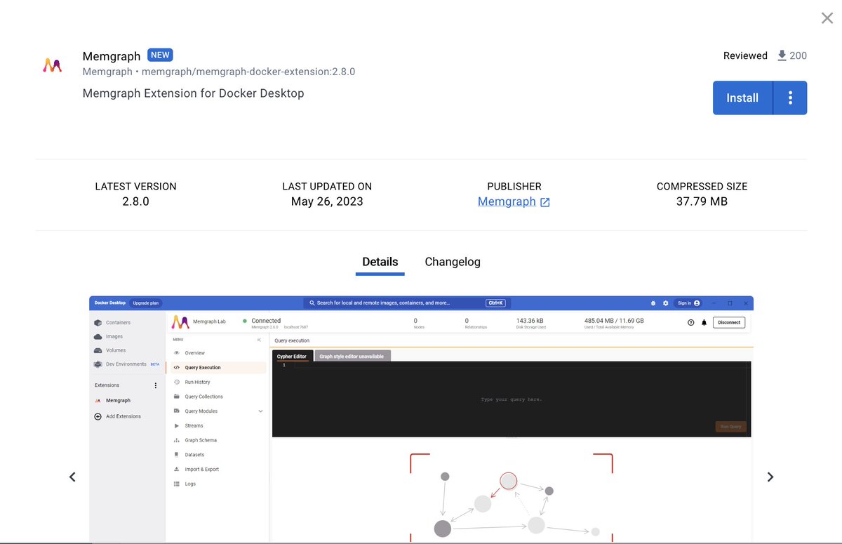 ajeetsraina's tweet image. 🎉 Huge congrats to the @memgraphdb team on their incredible milestone of joining the #Docker Extensions Marketplace! 🚀🔥 Their powerful database just got even more accessible and versatile. Waiting for my swags 🙌 #MemgraphDB #DockerExtensions