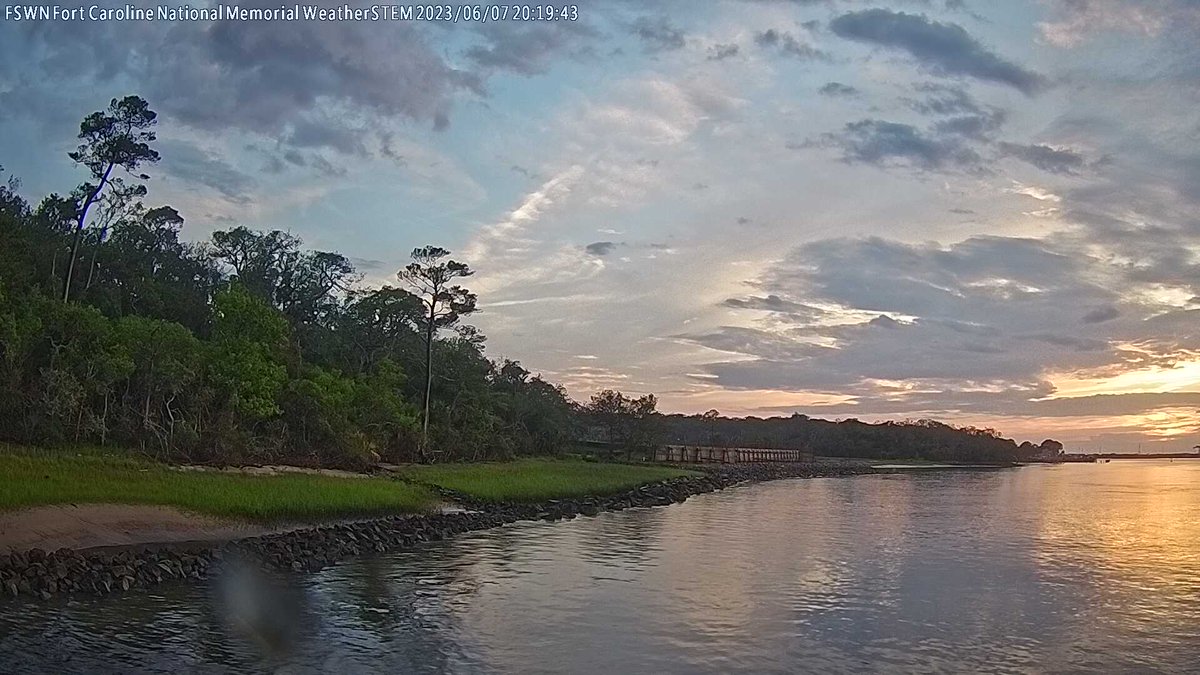 FSWNFtCaroline's tweet photo. FSWN Fort Caroline National Memorial at sunset and it's 73.5 F. https://t.co/Nv5jtfqwuV