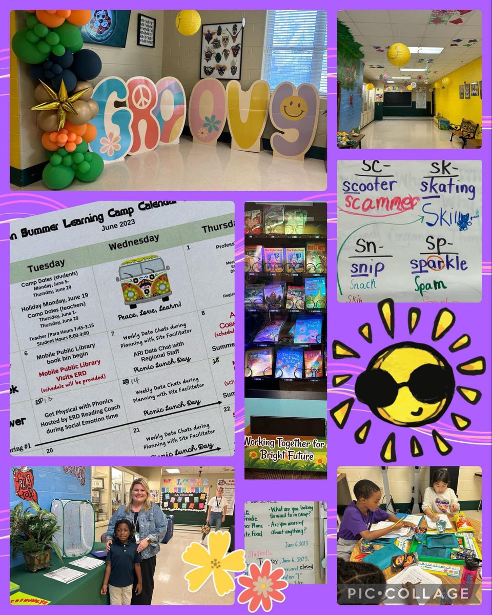 Students and staff are feeling groovy during summer learning camp hosted by @DicksonTigers! @Alabama_Reading @AlabamaAchieves @MobilePublicSch